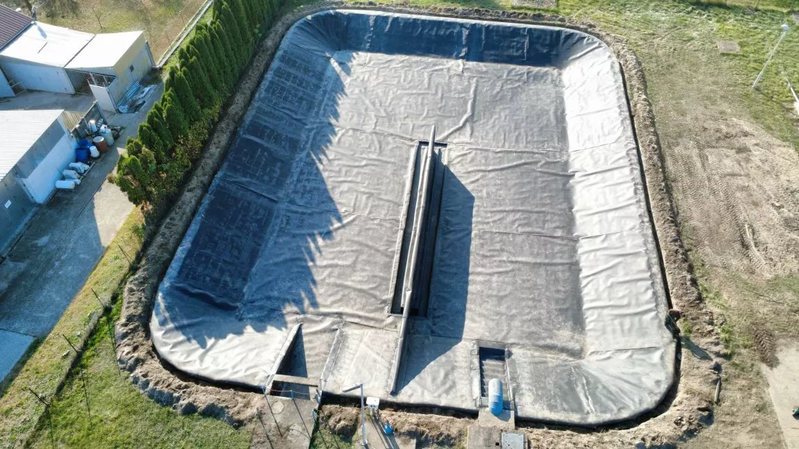 Mangán tartalmú iszap tároló